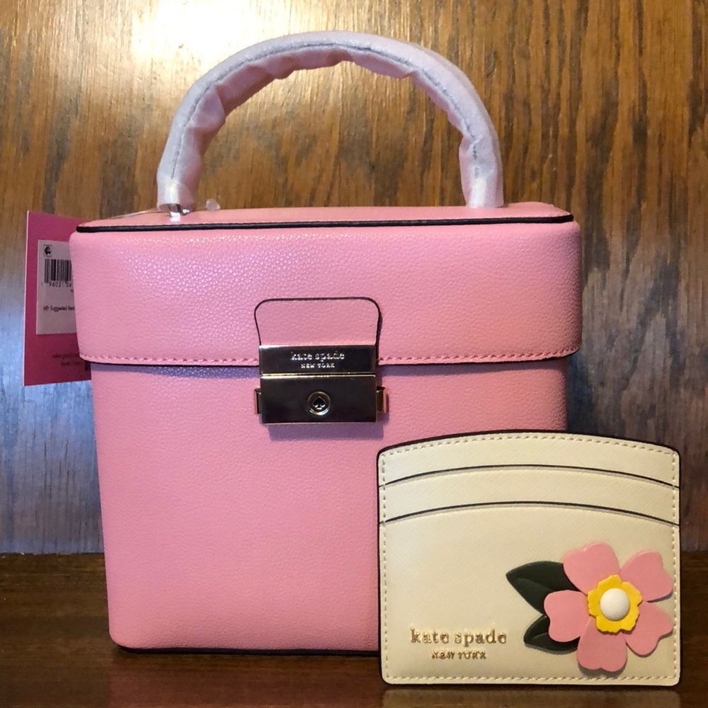 NWT-Kate Spade-SET-Voyage Top Handle Crossbody Bag & Petal Slim Cardholder-$368
